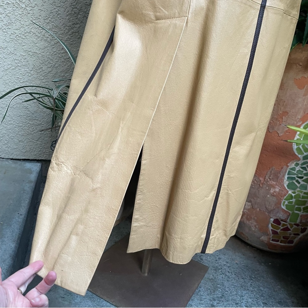 Vintage tan/brown Newportnews leather full length coat - Picture 13 of 14